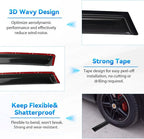 4pcs Smoke Tint Sun Rain Guard Vent Window Visors Compatible with 2021-2024 Jeep Grand Cherokee L, Outside Mount Tape On Style Acrylic Set of 4 Front+Rear