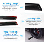 4pcs Front+Rear Smoke Tint Sun/Rain Guard Compatible with 2018-2024 Toyota Camry Outside Mount Tape-On Vent Window Visors 2019 2020 2021 2022 2023