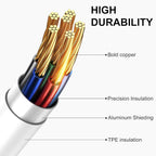 Car iPhone Carplay Cable, Car Charger Cord, USB A to Lightning Cable Fast Charging & Data Transfer for iPhone 14/13/12/11 Pro Max XR XS X 8 7 6 Plus SE Tangle-Free,3ft White