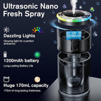 Smart Car Air Freshener Diffuser, 170ml/5.7FL OZ, Air Freshener Car Lasts for 6 Months, Car Fragrance Intelligent Auto On/Off, Ultrasonic Mist, 5 Modes, RGB Music Syncing Light, Teakwood