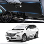 Custom fit Enclave Windshield Sunshade for 2018-2024 2025 Buick Enclave Accessories 2-Layer Front Window Shades Cover for Windshield Sun Visor Screen Protector 210T Reflective Blocks UV Rays