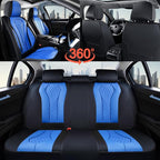 Coverado Car Seat Covers, Leather Seat Covers Full Set, Blue Seat Covers, Car Seat Cushion, Driver Car Seat Covers, Waterproof Car Seat Protector Fit for Most Cars