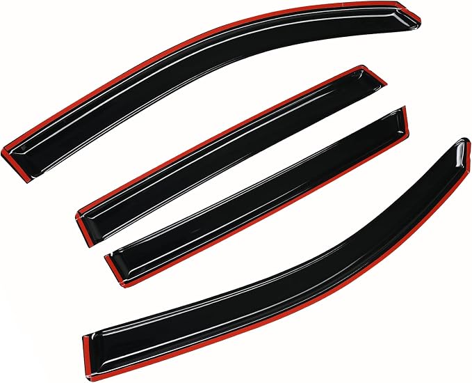 Tape-On Rain Guards Window Visor Fit for 2016-2022 Honda Pilot Window Vent Deflector Visors 4 Pcs-94557