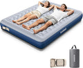 Queen Air Mattress with Cordless Battery Pump,TPU Blow up Mattress for Camping, Self Inflatable Mattress All Night Stability No Bad Smell, Air Bed for Tent Camping, Home, Guests, Car Travel