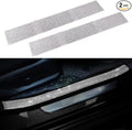 2PCS Car Door Edge Entry Guard, Bling Rhinestone Car Anti-Collision Adhesive Sticker Strip, Door Sill Strip for Rear Bumper Car SUV, Threshold Protective Stickers for Women (White)