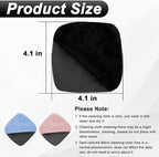 Car Screen Cleaner, 4.1''×4.1'' Microfiber Dashboard Wipes, Square Microfiber Cloth, Automotive Display Wipes,Vehicle Screen Cleaner Tool for Dashboard Display, Car Interior Tool (Black)