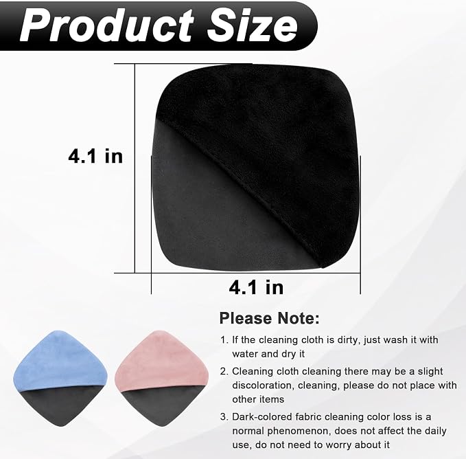 Car Screen Cleaner, 4.1''×4.1'' Microfiber Dashboard Wipes, Square Microfiber Cloth, Automotive Display Wipes,Vehicle Screen Cleaner Tool for Dashboard Display, Car Interior Tool (Black)