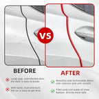 33Ft (10M) Car Door Edge Guard, No Glue Car Door Entry Guard Protective Strip, Rubber Edge Trim Car Door Protector, Applicable to Car, Truck, SUV and ATV, Car Exterior Accessories（Red）