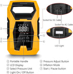 AC/DC Tire Inflator Portable Air Compressor, Dual Power for Home 110V AC and Car 12V DC Air Pump with Pressure Gauge, Auto Shutoff, Tire Pump for Car Motorcycle Bicycle and Other Inflatables