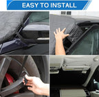 Car Windshield Snow Cover Compatible with Kia Soul 2010-2023 2024 2025+, Windshield Cover for Ice and Snow, 4-Layer Protection for Snow, Ice, UV, Frost Wiper & Mirror Protector, Sunshade Cover