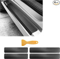 4 PCS Car Door Sill Protector, 5D Carbon Fiber Auto Door Entry Edge Guard Protection Trim, Anti-Scratch Threshold Cover Strips, Sill Protection Sticker for Car SUV Truck (Black)