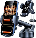 【Upgraded Strongest Suction & Pro Military-Grade】Ultimate Car Phone Mount【360°Rotatable Suction】Cell Phone Holder Truck Stand for Dashboard Windshield Vent for iPhone 17 Pro Max Samsung,Graphite Black