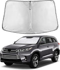 Windshield Sunshade Compatible for Toyota Highlander 2014-2017 2018 2019, Sun Visor for Front Windshield & Window Sun Shade Cover, UV Heat Blocker & Protector, Car Accessories