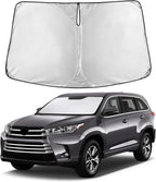 Windshield Sunshade Compatible for Toyota Highlander 2014-2017 2018 2019, Sun Visor for Front Windshield & Window Sun Shade Cover, UV Heat Blocker & Protector, Car Accessories
