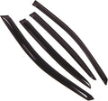 WD2-102 Dark Smoke 4 Pcs Set Window Visor (Outside Mount) Deflector Rain Guard Compatible with 2008-2014 Dodge Avenger
