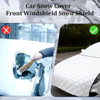 Car Windshield Snow Cover, 7-Layer Thickened Windproof Waterproof Windscreen Snow LCE Frost Protection, Automotive Exterior Windshield Ice Cover, Universal for Vehicles (57.1 × 87.8'')