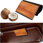 Wood Car Air Freshener,Magnetic Wood Car Fresheners Long Lasting for Absorbing Unpleasant Smells,Reusable Wooden Cars Freshener Cars Interior Accessories for Truck & SUVs (Coconut)