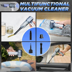 Car Vacuum Cleaner 17000PA Foldable Mini Handheld Vacuums Portable Cordless with Brushless Motor for Gifts, Hair,Cars,Bedrooms,Offices Cleaning HL132 Silver