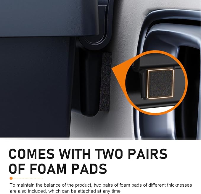Car Cup Holder, Car Window Multifunctional Organizer, Vehicle Door Side Hanging Rack, Cell Phone Storage Box, Plug & Play Vehicle Storage with Sponge Pads, for Most Cars (Black #B)