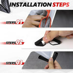 2PCS Car Door Corner Guards, Carbon Fiber Auto Front Door Edge Guards for Door Corner, Anti-Collision Car Door Corner Protector Sticker, Universal Car Accessories Decoration (Black)