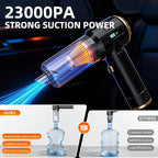 Handheld Vacuum Cleaner Cordless, 23000Pa Powerful Car Mini Vacuum Cleaner, Rechargeable Portable Lightweight dust Catcher for Home Car Carpet Stairs Pet Hair Deep Cleaning（Black-Gold）.