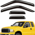 Extra Durable Window Deflectors Tape-On Visors Rain Guards Fit for Ford F250/350 Super Duty 1999-2016 SuperCab, Sun Visors, Wind Vent for Shades, Exterior Car Accessories - 4pcs. AG0057