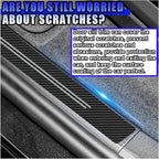 Car Door Sill Protector, Anti-Scratch Automotive Doors Threshold Strip Sticker, Waterproof Auto Door Entry Edge Guard, Carbon Fiber Decoration Trim Cover for Car, SUV, Truck (White-9PCS)