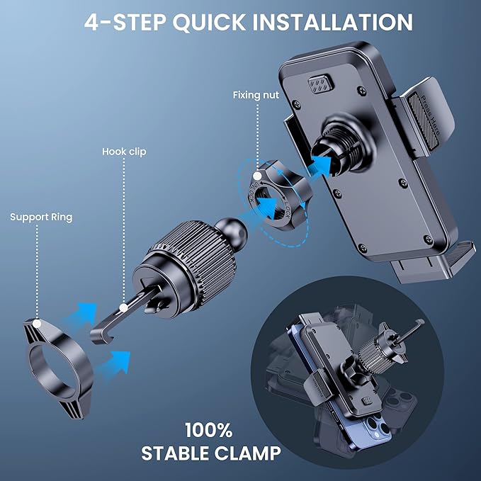 Phone Mount for Car Holders Cell Phon Holder Hands Free Phone Stand for Car Vent Automobile Mount Fit iPhone Android Smartphoe Universal Camera Mount Stabilizers