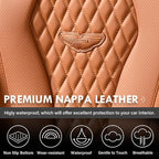 Coverado Seat Covers, Car Seat Covers Full Set, Leather Car Seat Cover, Car Seat Covers Front Seats Back Seat Cover Seat Protector Universal Fit Most Cars (Brown-All, FullSet)