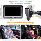 Baby Car Camera HD 1080P - Rear-Facing Car Baby Monitor with Night Vision, Adjustable View Angle, Easy Setup, Anti-Glare Display, Safety for Kids & Infants