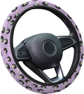 Purple Star Sprite Steering Wheel Cover, Polyester Non-Slip Car Wheel Grip, Universal 15 Inch Auto Accessory