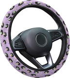 Purple Star Sprite Steering Wheel Cover, Polyester Non-Slip Car Wheel Grip, Universal 15 Inch Auto Accessory