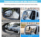 Fan Shape Blind Spot Car Mirror - 2" Frameless HD Glass Convex Mirror - 360 Degree Wide Angle Rear View Mirror Side Mirror with Adjustable Stick for Car SUV Truck (Fan/2PCS)