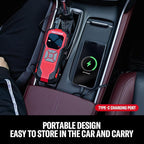Tire Inflator Portable Air Compressor, Cordless Mini Air Pump for Car Tires with Digital Tire Pressure Gauge, 6000mAh Battery Powered Air Pump, Max Pressure 150 PSI, 12V DC Corded