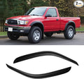 Window Visor for 1995-2004 Toyota Tacoma Regular/Standard/Single Cab, Out-Channel Rain Guards Shields Vent Deflector Shade Wind Dark Smoke for 95-04 Tacoma, Outside-Mount, 2PCS
