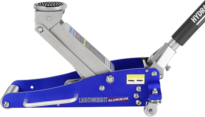 Floor Jack,Heavy Duty Hydraulic Floor Jack, Low Profile Aluminum and Steel Racing Floor Jacks w/2 Piston Quick Lift Pump, Lifting 3.5"-14" 1.5 Ton(3,000 lb) Capacity Blue