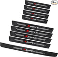 9 PCS Car Door Sill Protectors, Carbon Fiber Threshold Guard Sticker, Self-Adhesive Car Doors Step Guard Decal, Universal for Most Cars