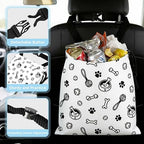 Cute Dog Toy Paw Prints Car Trash Bag - Waterproof Car Trash Bag Hanging Leakproof Car Garbage Bag - Washable Reusable Trash Bag For Car Interior Hanging Organizer Storage Vehicle Travelling Camping