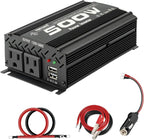500 watt Power Inverter for Vehicles,Small car,12 Volt to 110/120 Volt for car Cigarette Lighter RV semi Truck Vehicle Inverter with 2 AC Outlets 2USB Ports-500W (500W)