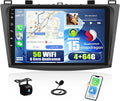 [4+64G] 8-Core Qualcomm Android 15 Car Radio Stereo for Mazda 3 2009-2013 | 9 Inch Car Radio with Wireless Carplay&Android Auto Mirror Link Bluetooth 5.1 FM/RDS DSP WiFi GPS SWC