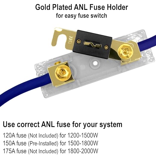 4 Gauge 100% Copper OFC Complete Amplifier Wiring Kit | True Spec 4 AWG (American Wire Guage) for Automotive Car Audio Subwoofer Amp Install (incl Power Ground Cable RCA Speaker Remote Wires)