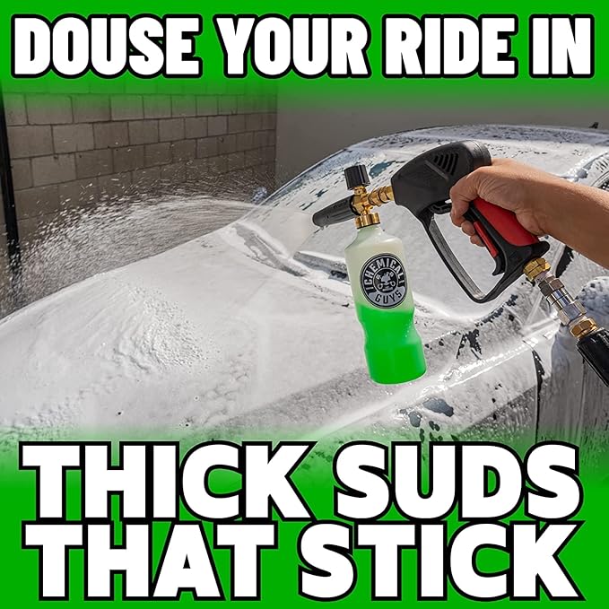 HOL350 15-Piece Arsenal Builder Car Wash Kit with Foam Cannon, Storage/Carry Bag and (6) 16 oz Car Care Cleaning Chemicals (Works w/Pressure Washers)
