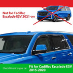 Goodyear Shatterproof in-Channel Window Deflectors for Cadillac Escalade ESV 2015-2020, Rain Guards, Window Visors for Cars, Vent Deflector, Car Accessories, 4 pcs - GY007993