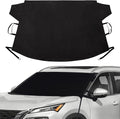 Windshield Cover for Ice and Snow - Snow Cover for Car, Truck and SUV Made of All-Weather 600D Polyester with 6 Anchor Points Ends Ice Scraping and Protects Window Glass from Scratches (79” x 45”)