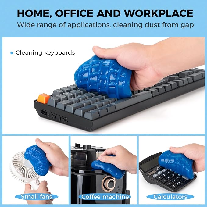 Universal Cleaning Gel for Office Electronic Products Keyboard Cleaner Dust Cleaning Gel for Car Interior Cleanings,Car Putty Reusable Slime goo, Magic Cleaning Putty for Vehicle Vents