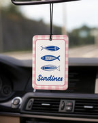 Coastal Beach Car Air Freshener 4 Pcs Coconut Scented, Summer Lemon Lobster Sardine Martini Car Accessories Mirror Decor for Women, Beachy Hanging Air Freshener for Cars Closet Drawer Books