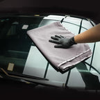 Microfiber Drying Towel, 2 PCs Car Wash Drying Towel, Waffle-Weave Highly Absorbent, Scratch Free,Big Cleaning Cloth Towel for Auto Detailing, 380GSM, 25.2 x 34.3 inch, Grey-MT033