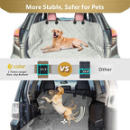 SUV Cargo Liner for Dogs with Side Flaps, Large (54" x 93") Water Resistant Trunk Cover, Non-Slip Pet Area Protector with Bumper Flap, Universal Fit for SUVs Sedans Vans, Gray