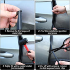 65Ft(20M) Door Edge Guard Black Car Door Edge Protector, PVC U Shape Trim with Metal Sheet No Adhesive Needed Easy to Install Universal Fit for Most Vehicles