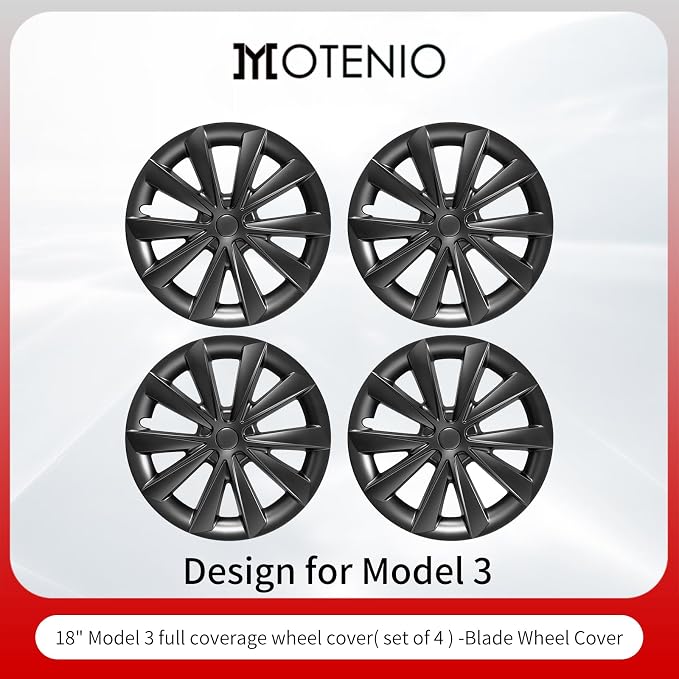 Model 3 Wheel Cover for Tesla Hubcaps 18 inch Wheel Cover 4PCS Model 3 (2017-2023) Hubcaps Wheel Rim Cover Full Rim Car Accessories